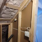 install electrical outlet and switch in house attic