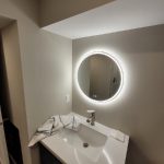install bathroom mirror lighting